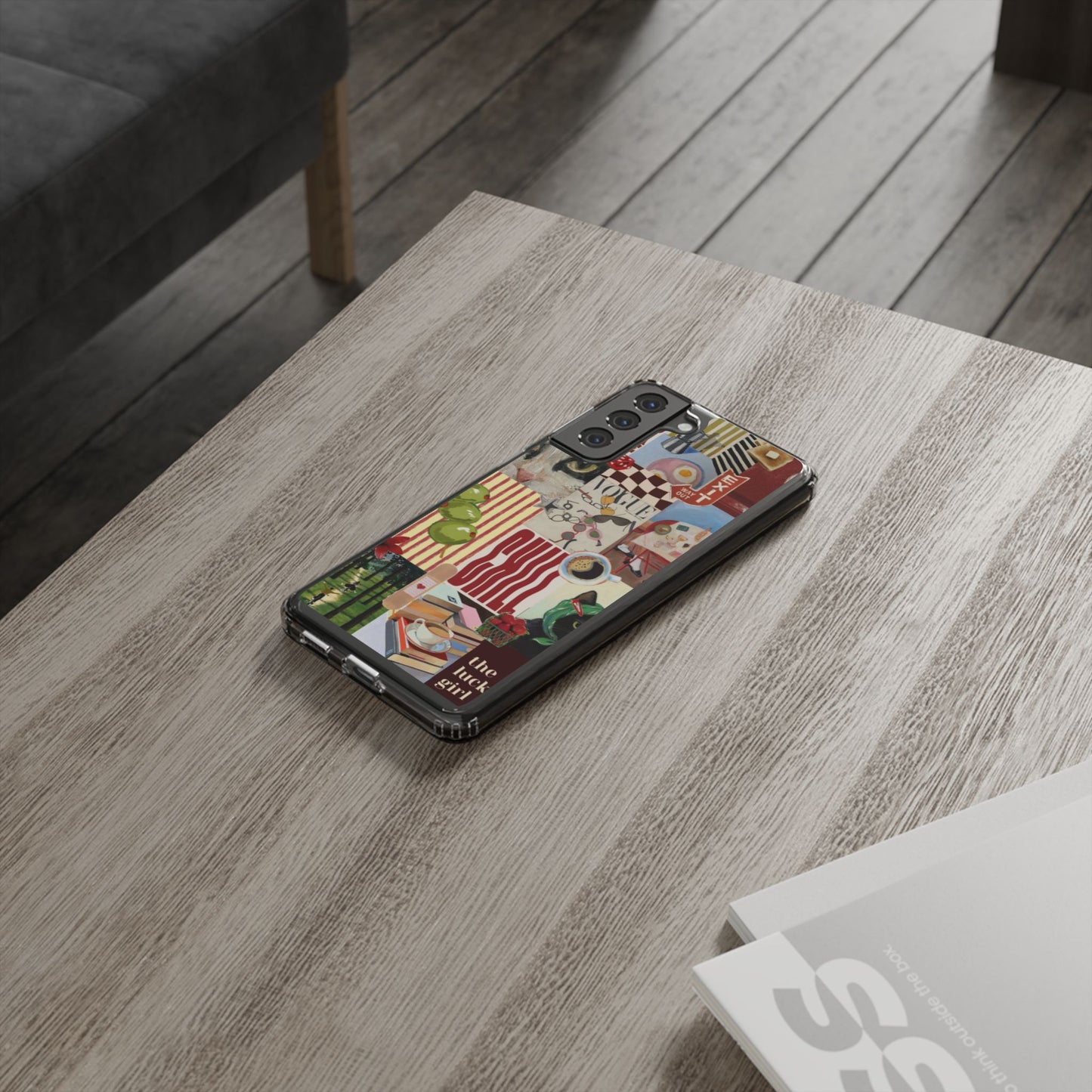Collage Vintage Aesthetic Clear Impact-Resistant Phone Case