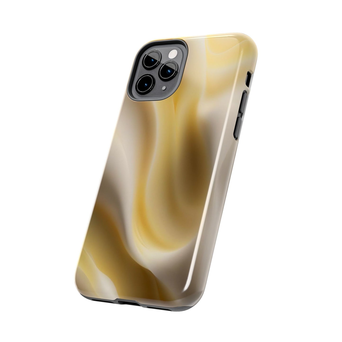 Gold Marble Tough Phone Case — Protective iPhone Case with Elegant Swirl Design