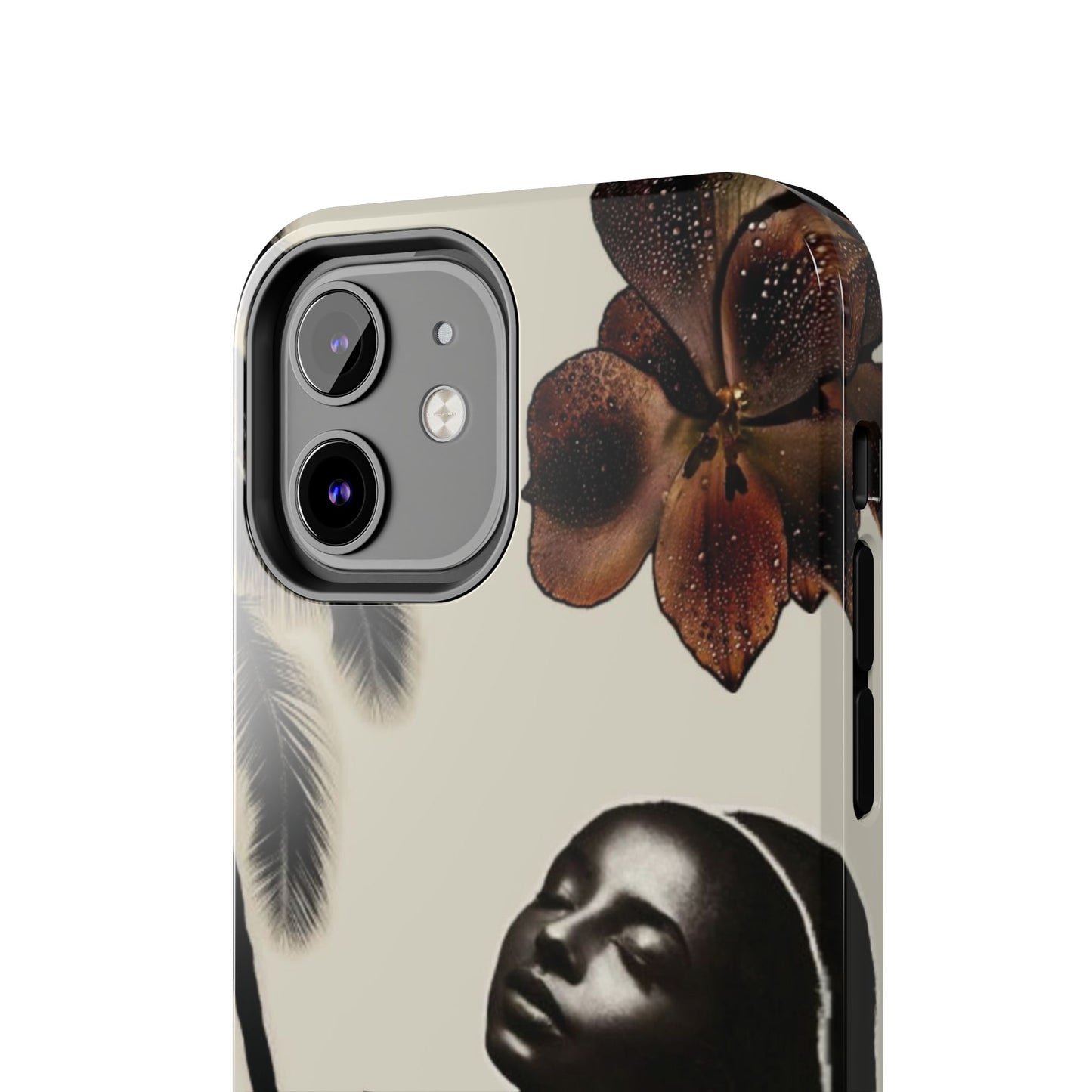 Tough Phone Case — "Peacefulness" Artistic Black Woman Floral Design