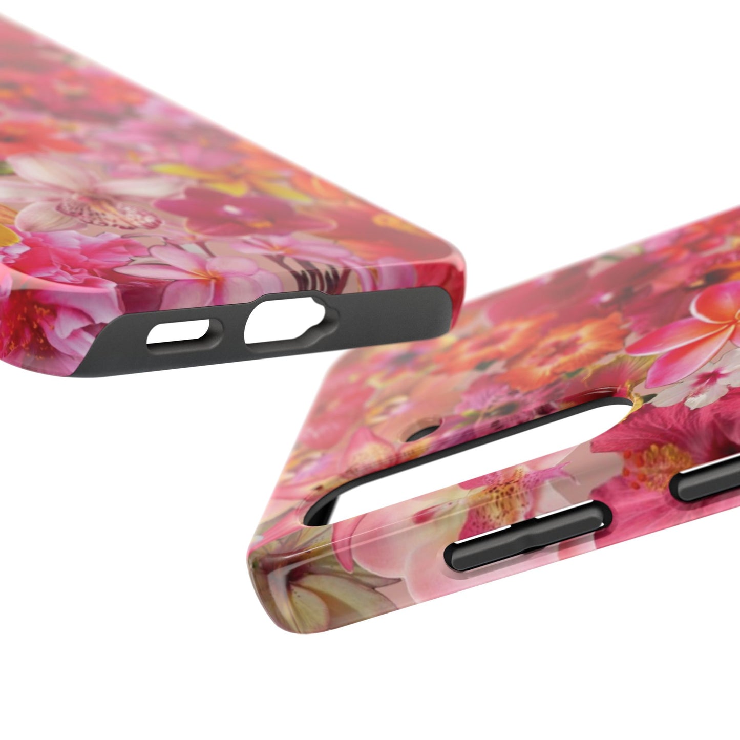 Tough Phone Case — Pink Tropical Floral Orchids Phone Cover