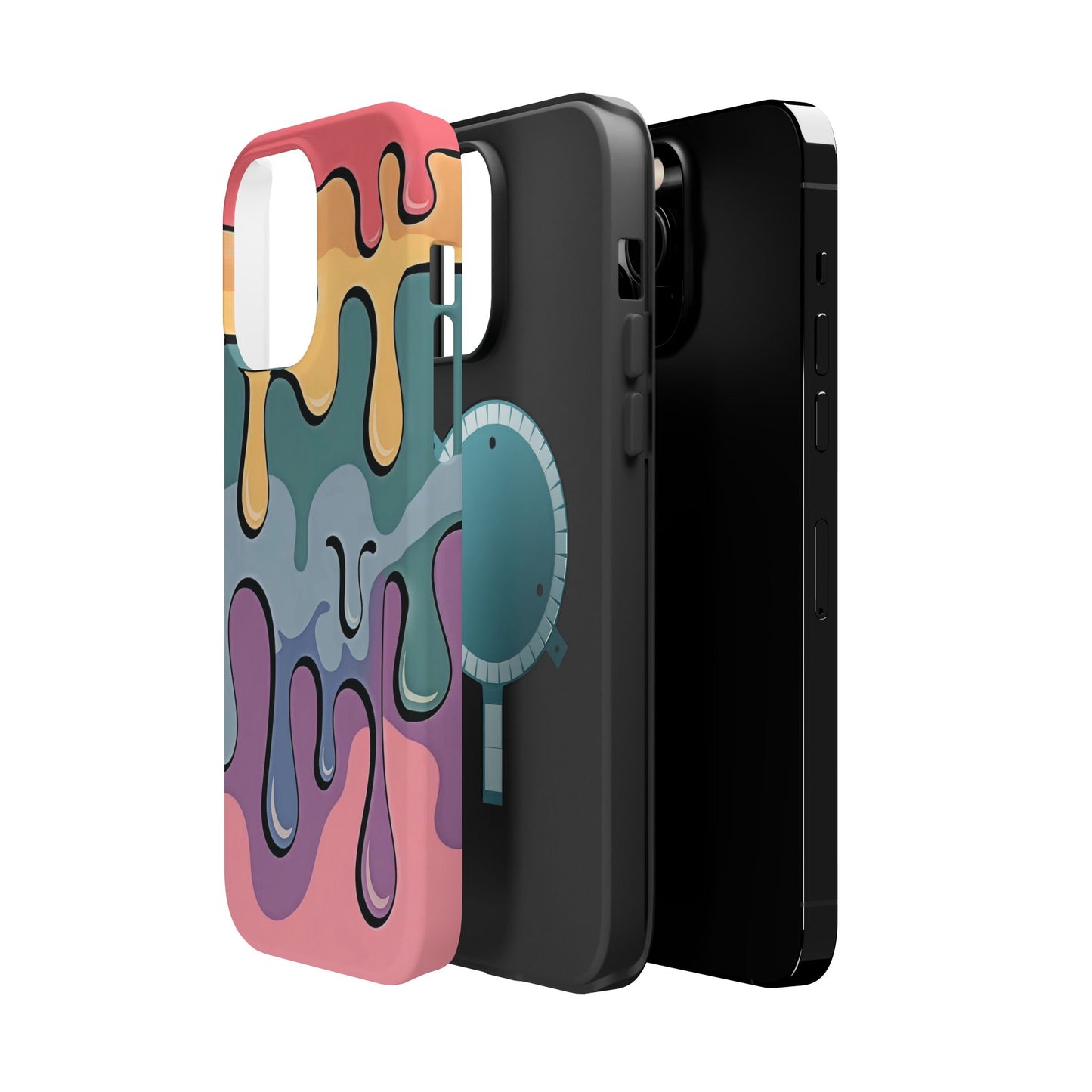 Colorful Drip Magnetic Phone Case — Impact-Resistant iPhone Cover