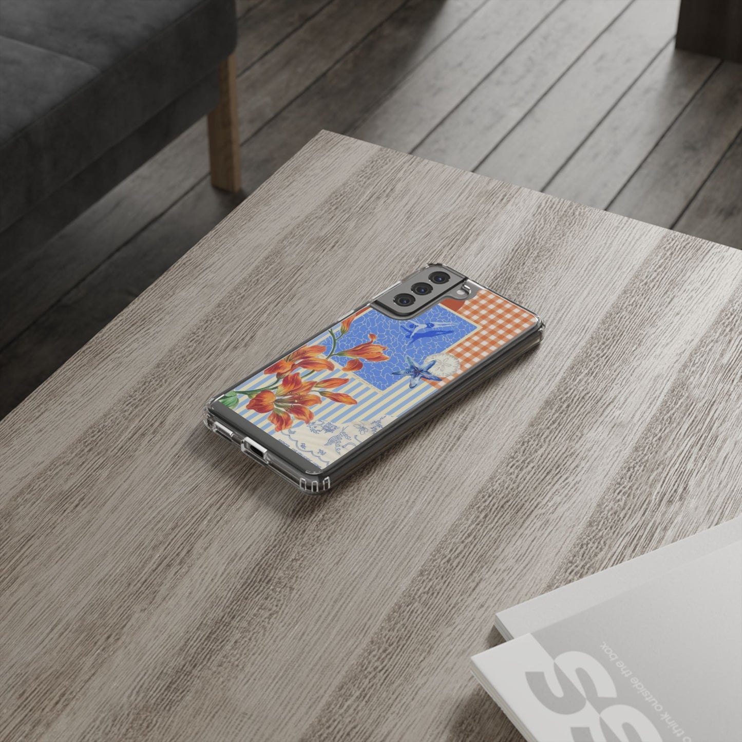 Floral Patchwork Clear Impact-Resistant Phone Case