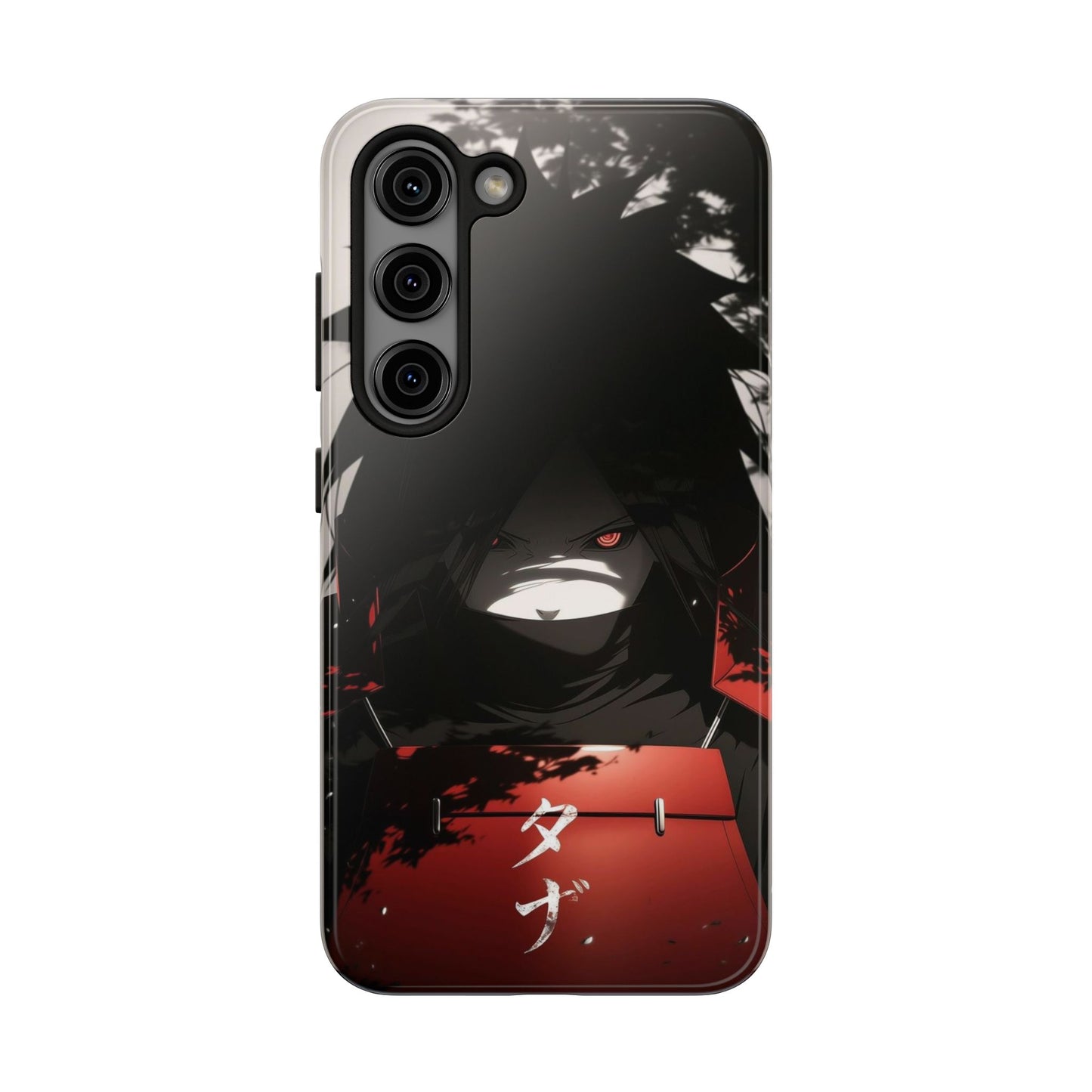 Anime Dark Ninja Phone Case — Red Eye Silhouette Tough Phone Case