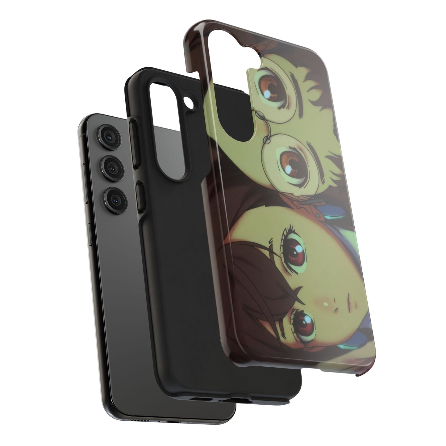 Anime Duo Tough Phone Case — Cute Chibi Sisters Protective Cover