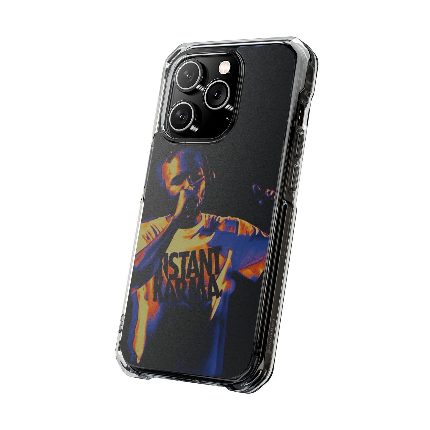 Clear Magnetic Phone Case — Live Concert Microphone Design