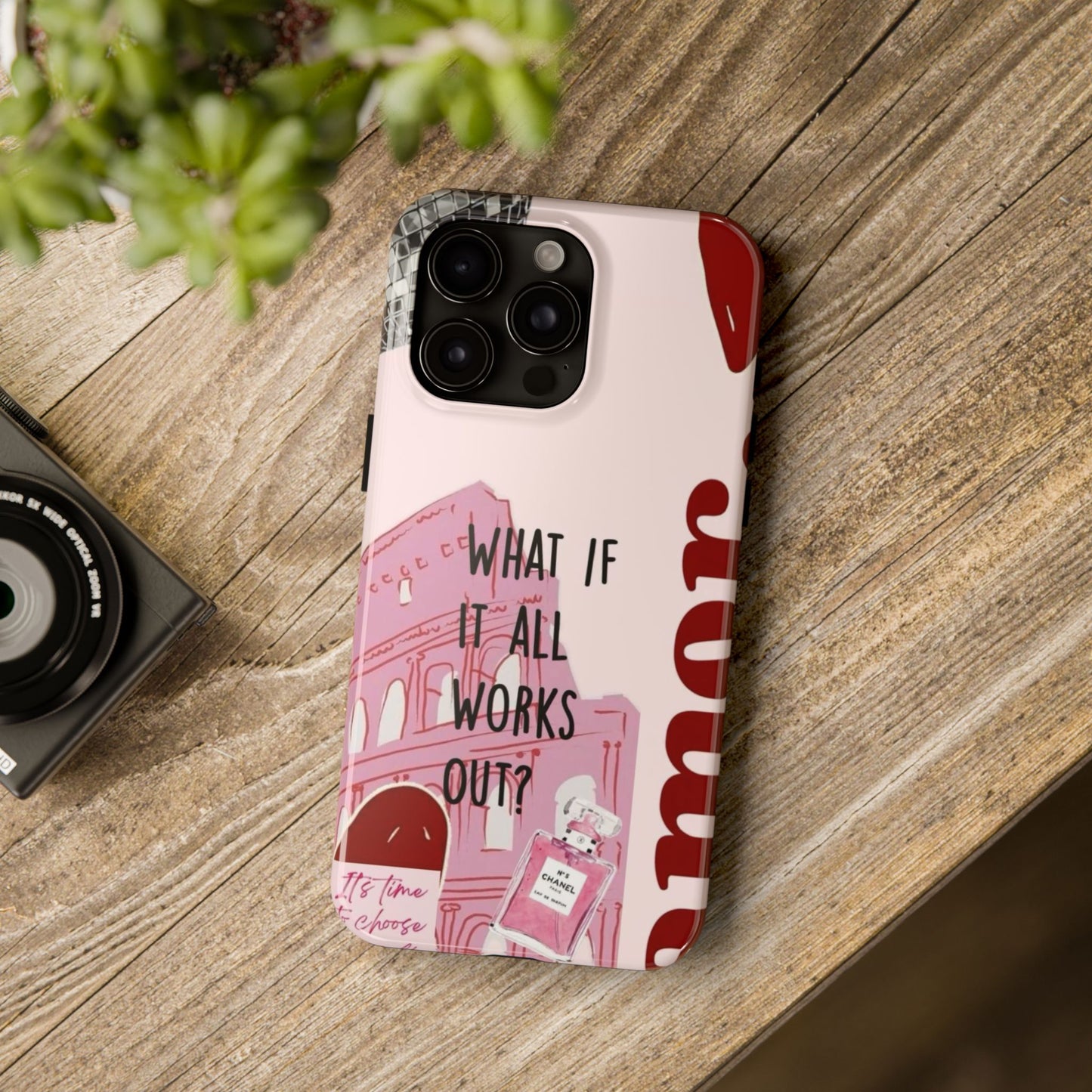 What If It All Works Out Phone Case - Pink Motivational Tough Case