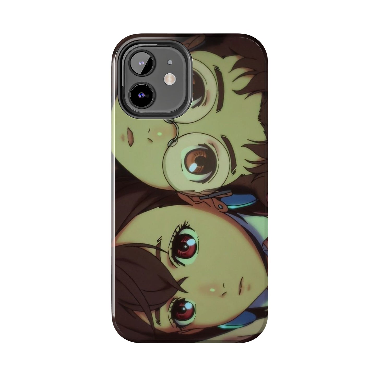 Anime Duo Tough Phone Case — Cute Chibi Sisters Protective Cover