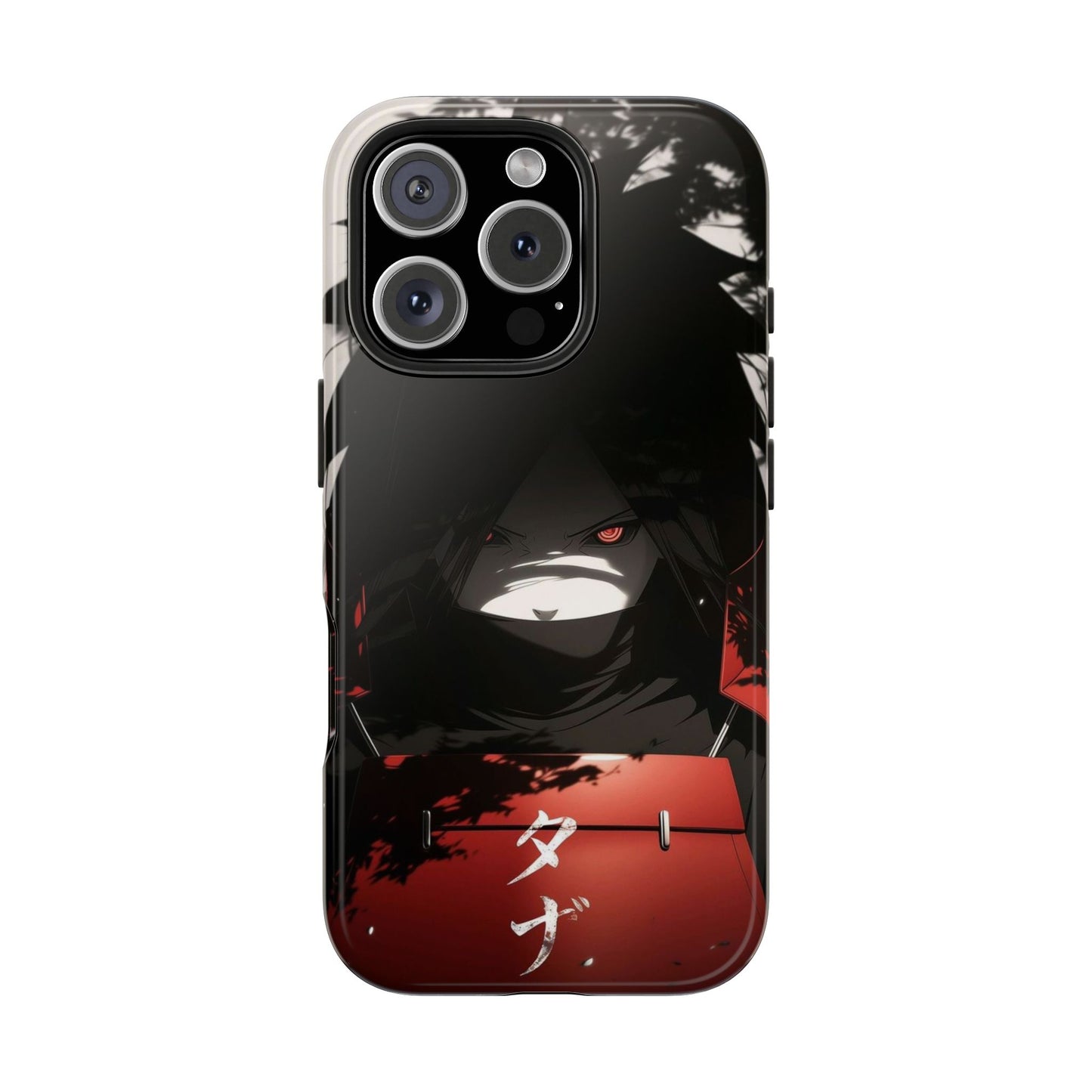 Anime Dark Ninja Phone Case — Red Eye Silhouette Tough Phone Case