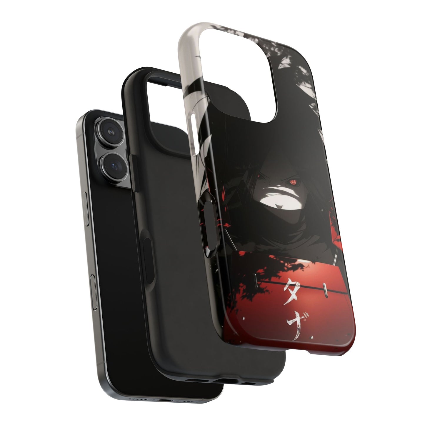 Anime Dark Ninja Phone Case — Red Eye Silhouette Tough Phone Case