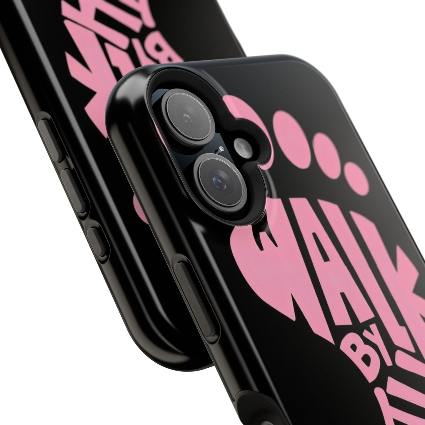 Phone Case — "Walk By Faith" Pink Footprint Magnetic Impact-Resistant Case