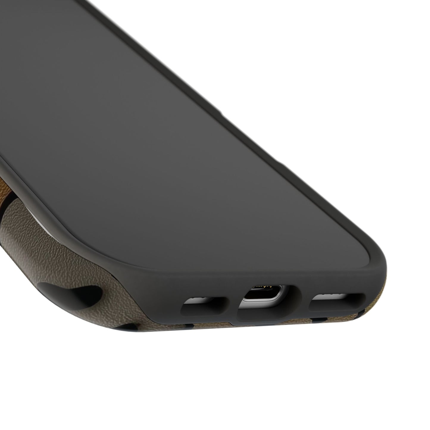 Magnetic Impact-Resistant Case — Brown Smiley Tile Phone Cover