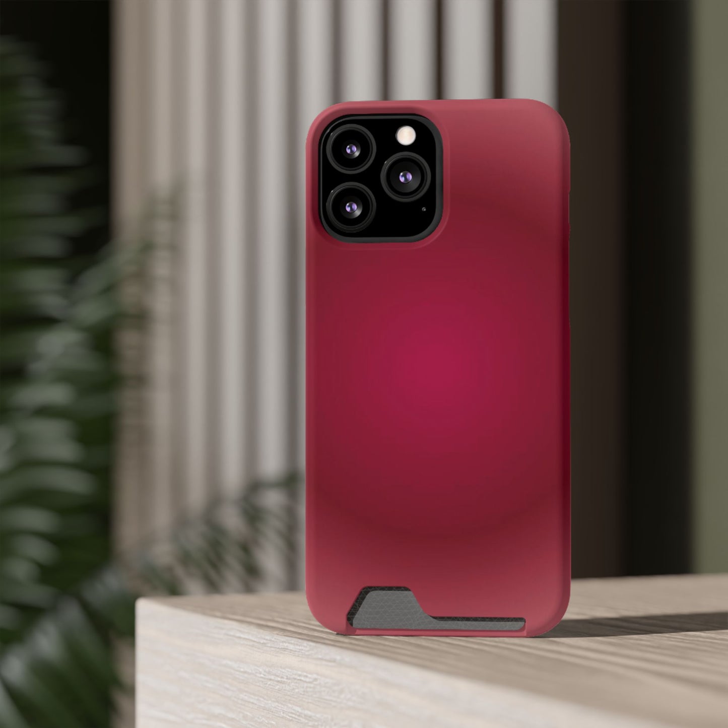 Slim Card-Holder Phone Case — Magnetic Red Wallet Cover
