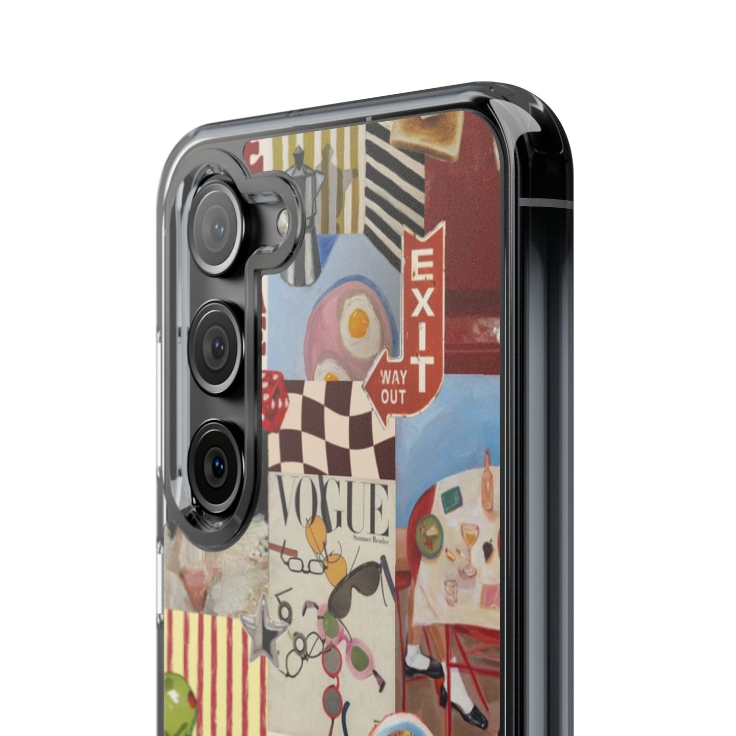 Collage Vintage Aesthetic Clear Impact-Resistant Phone Case