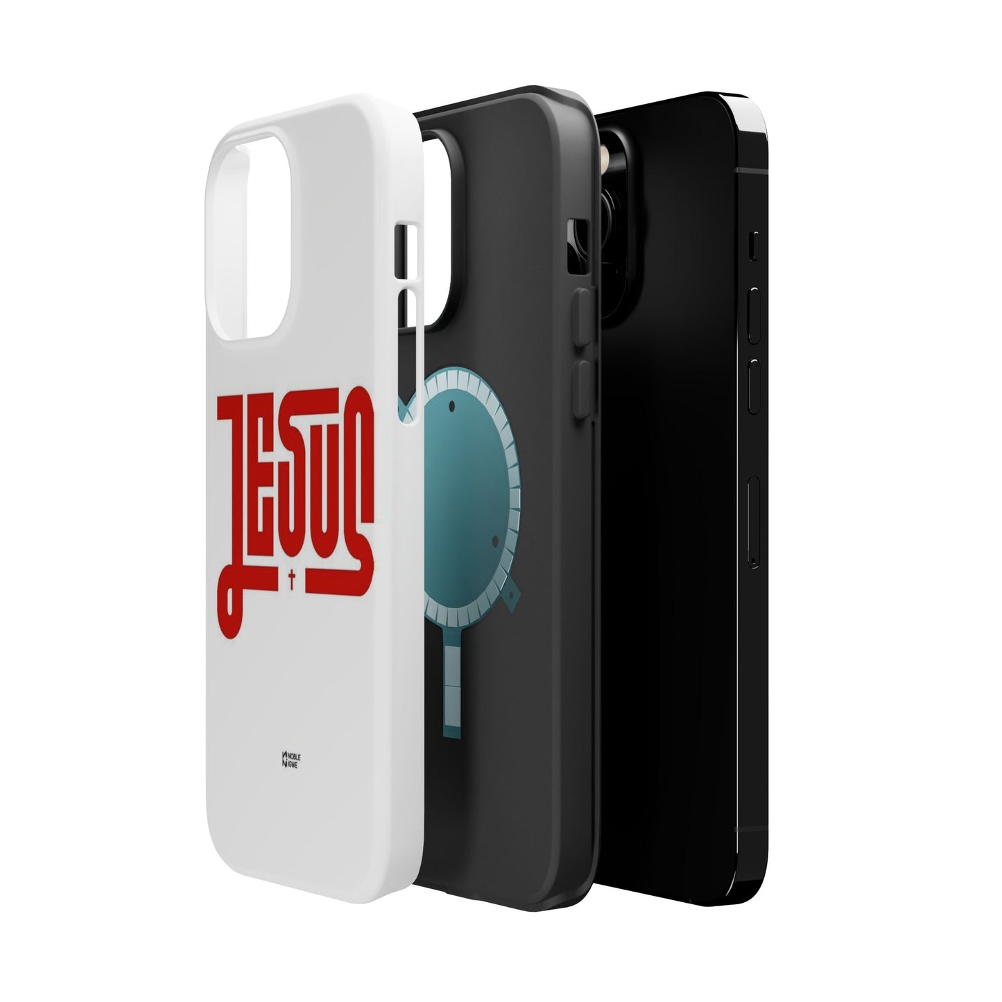 Jesus Magnetic Impact‑Resistant Phone Case — Bold Red Script Christian iPhone Cover