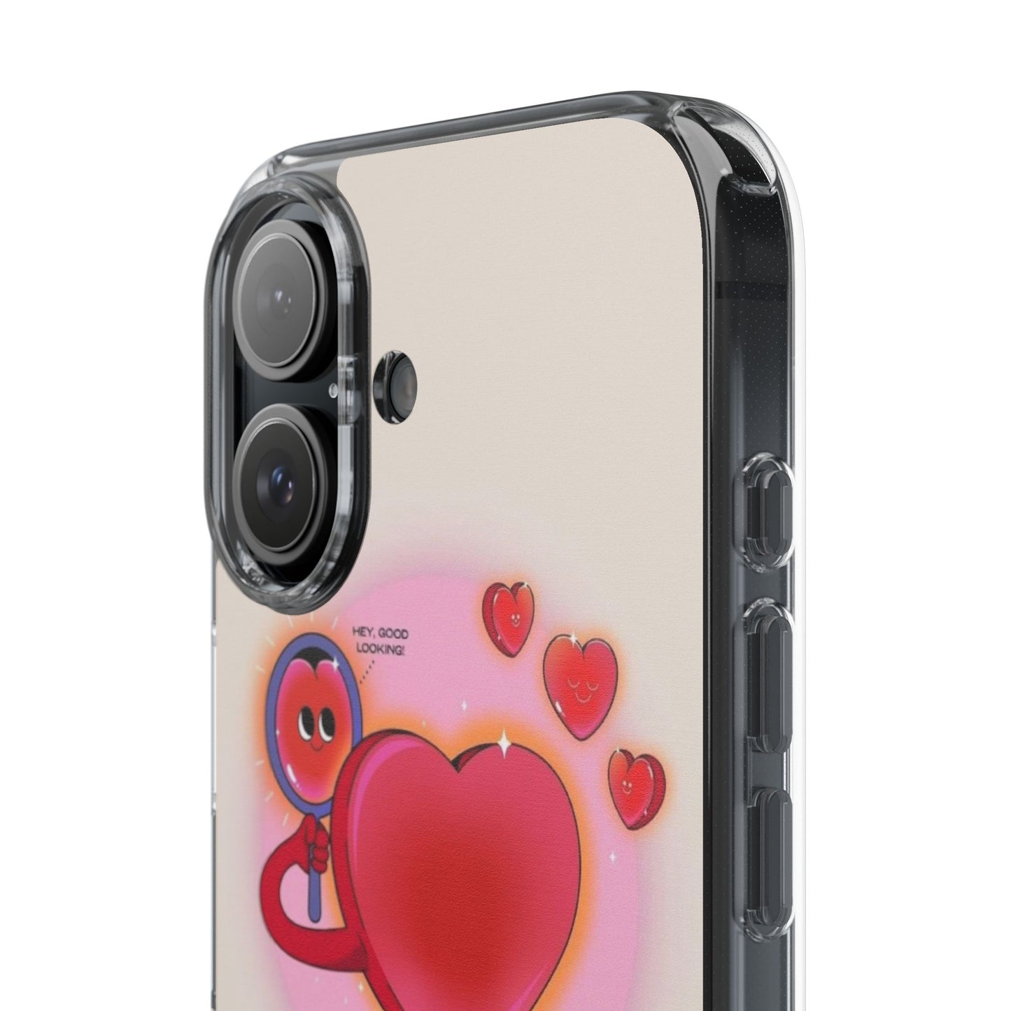 Clear Phone Case — "Be Kind to Yourself" Heart Design