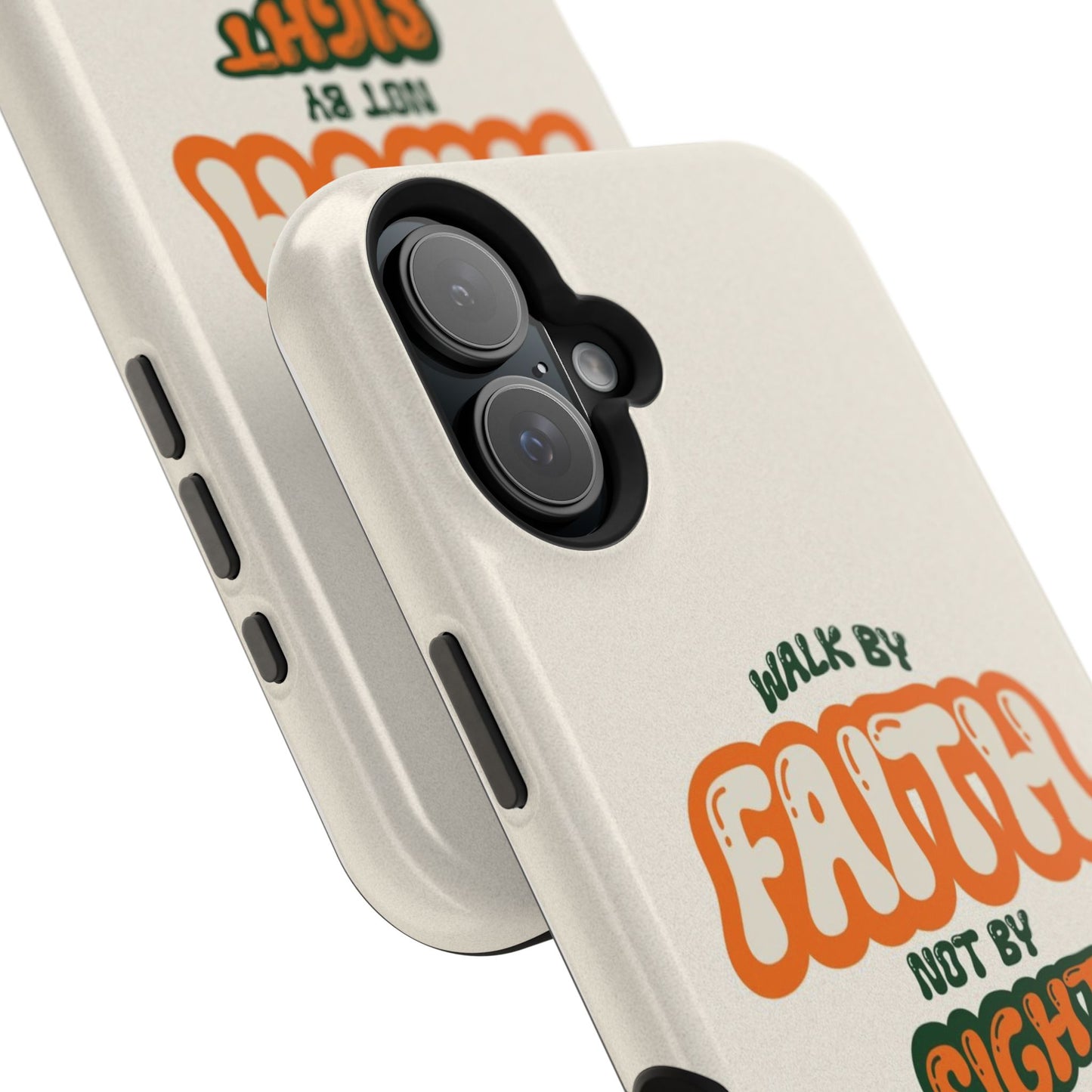 Magnetic Impact-Resistant Case — "Walk by Faith Not by Sight" Inspirational Phone Cover