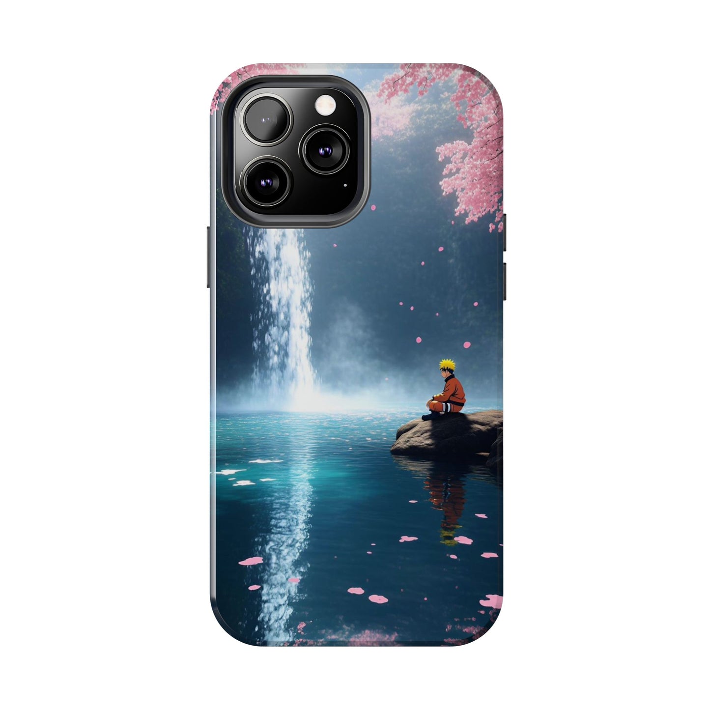 Naruto Scenic Tough Phone Case — Waterfall Meditation Anime Cover