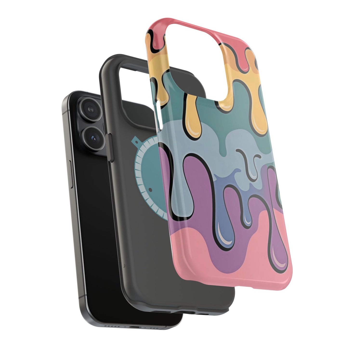 Colorful Drip Magnetic Phone Case — Impact-Resistant iPhone Cover