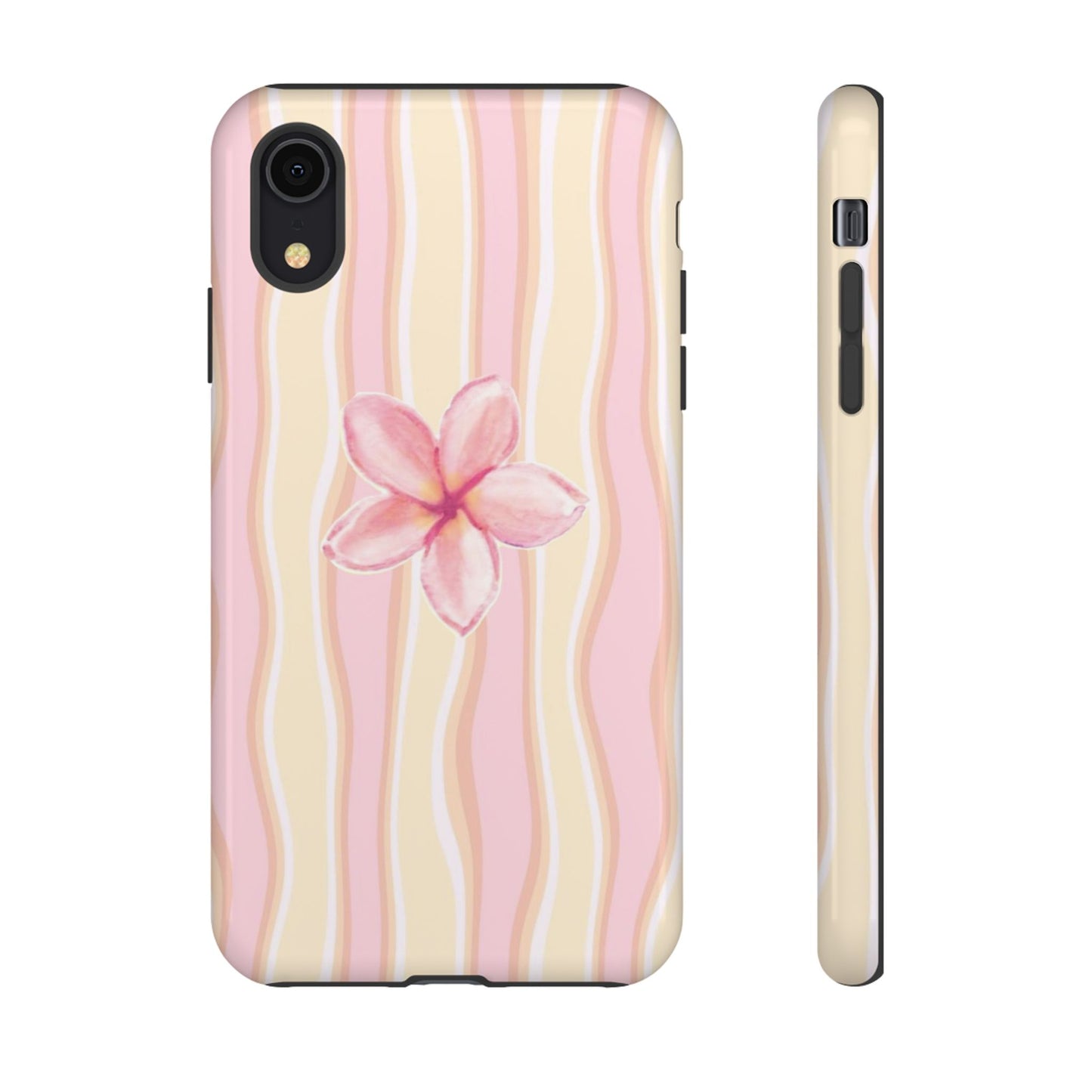 Pink Plumeria Phone Case - Tropical Floral Tough Phone Case