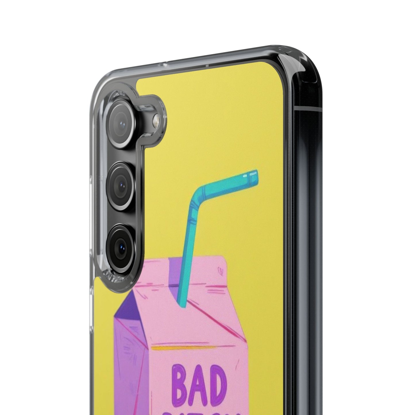 Clear Impact-Resistant Phone Case — "Bad Bitch Juice" Cartoon Juice Box Design