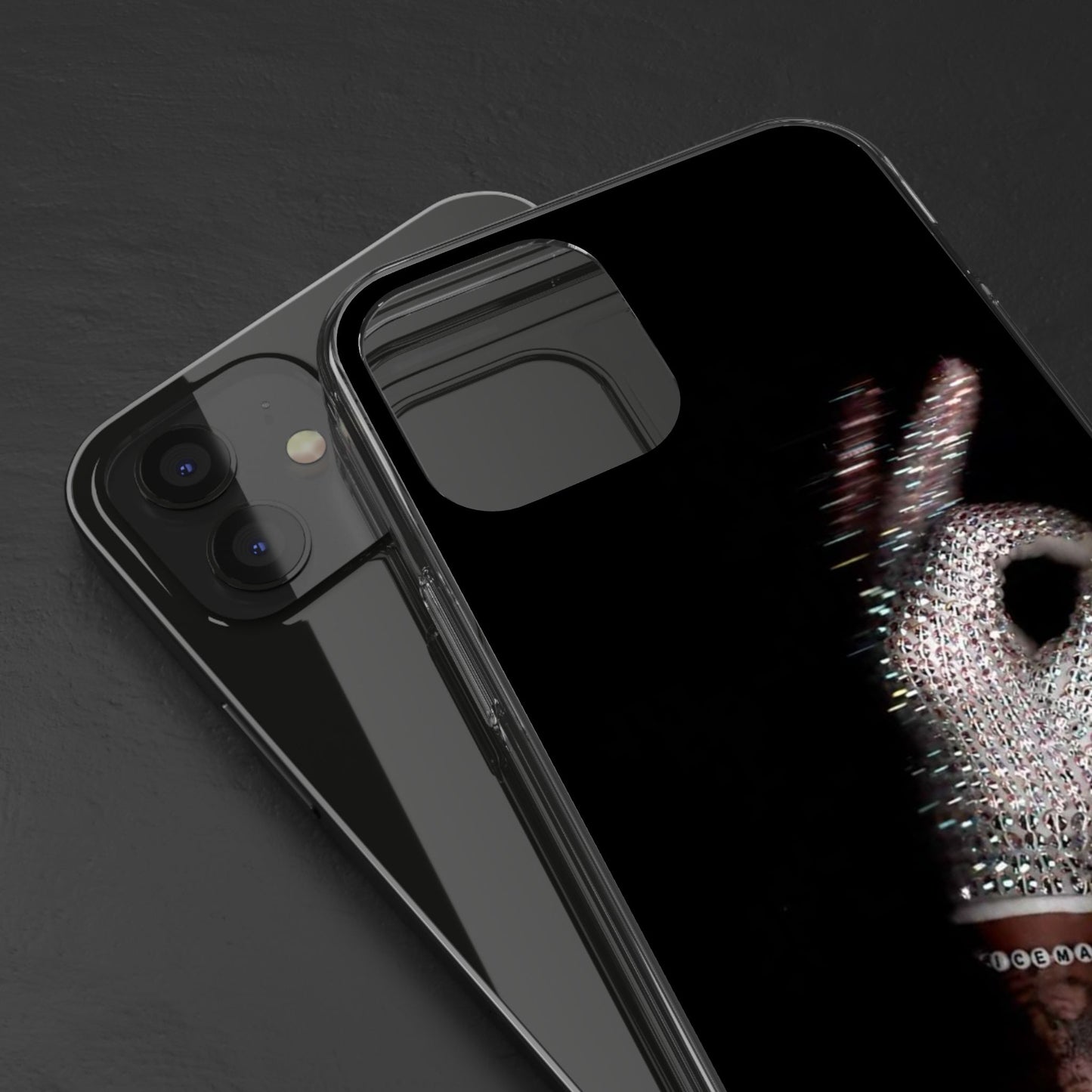 Diamond Glove OK Hand Clear Phone Case