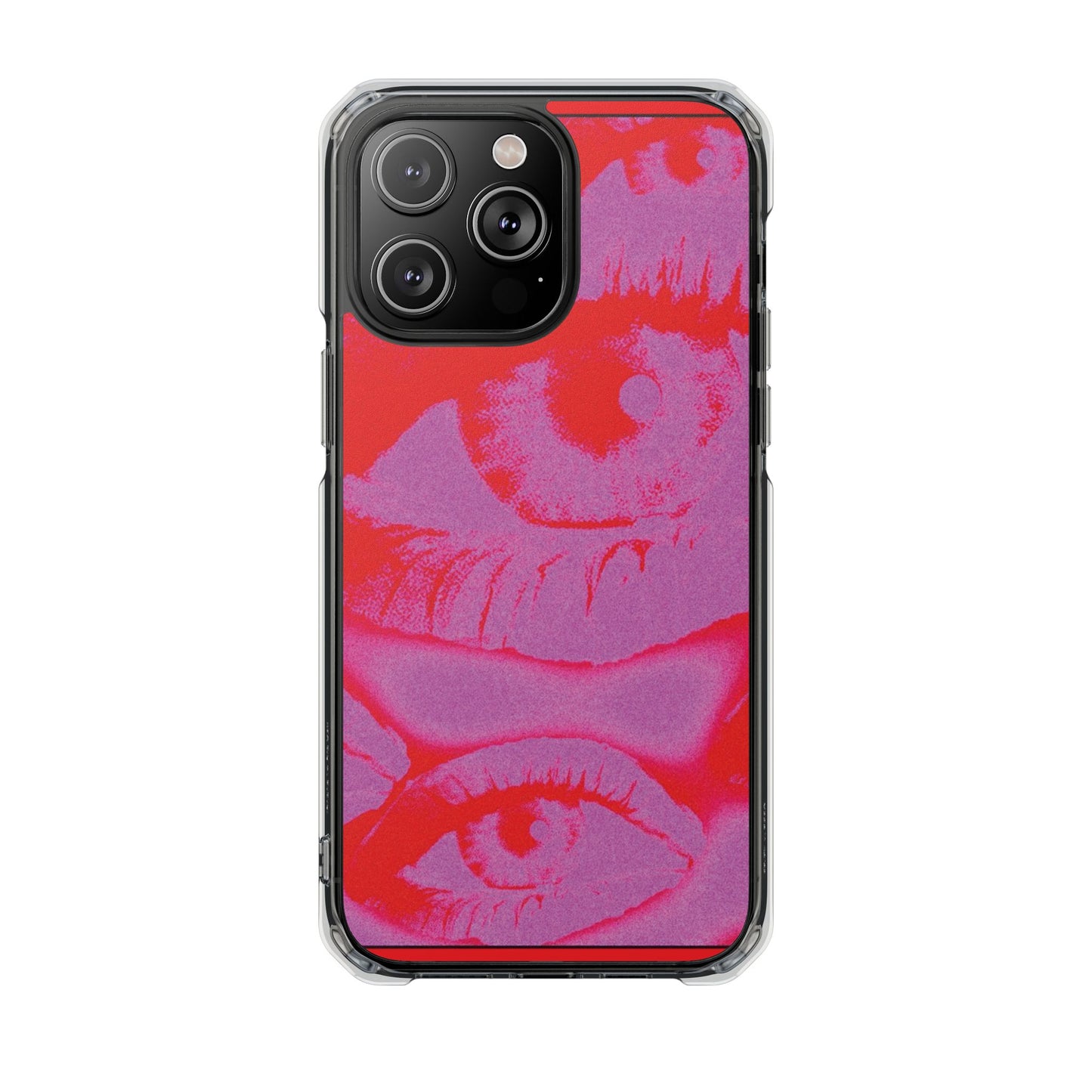 Phone Case — Pop Art Red Eyes Magnetic Clear Impact Case