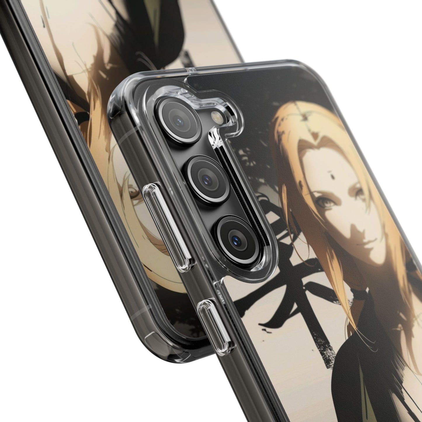 Clear Anime Character Impact-Resistant Phone Case