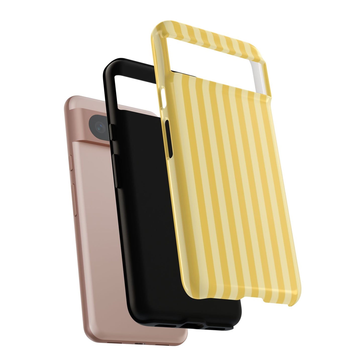 Yellow Stripe Tough Phone Case — Durable Protective iPhone Cover