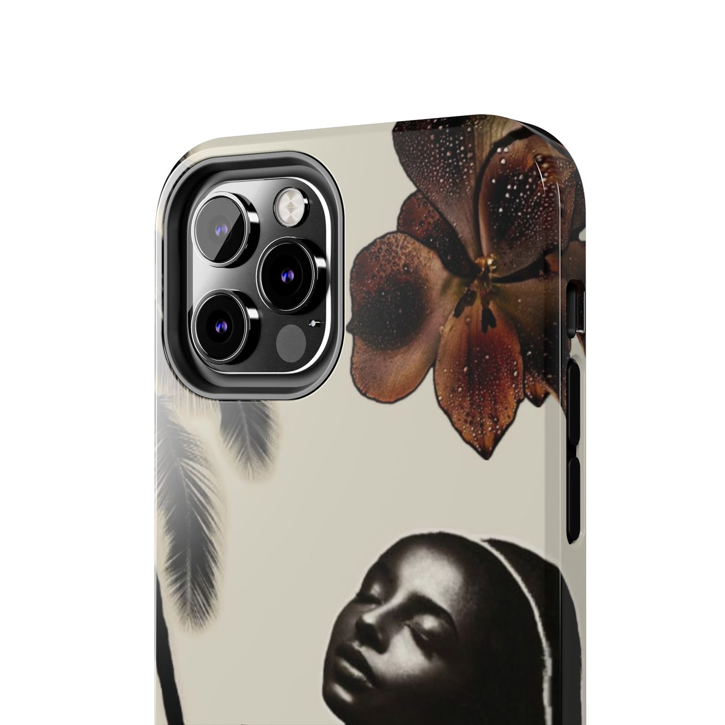 Tough Phone Case — "Peacefulness" Artistic Black Woman Floral Design