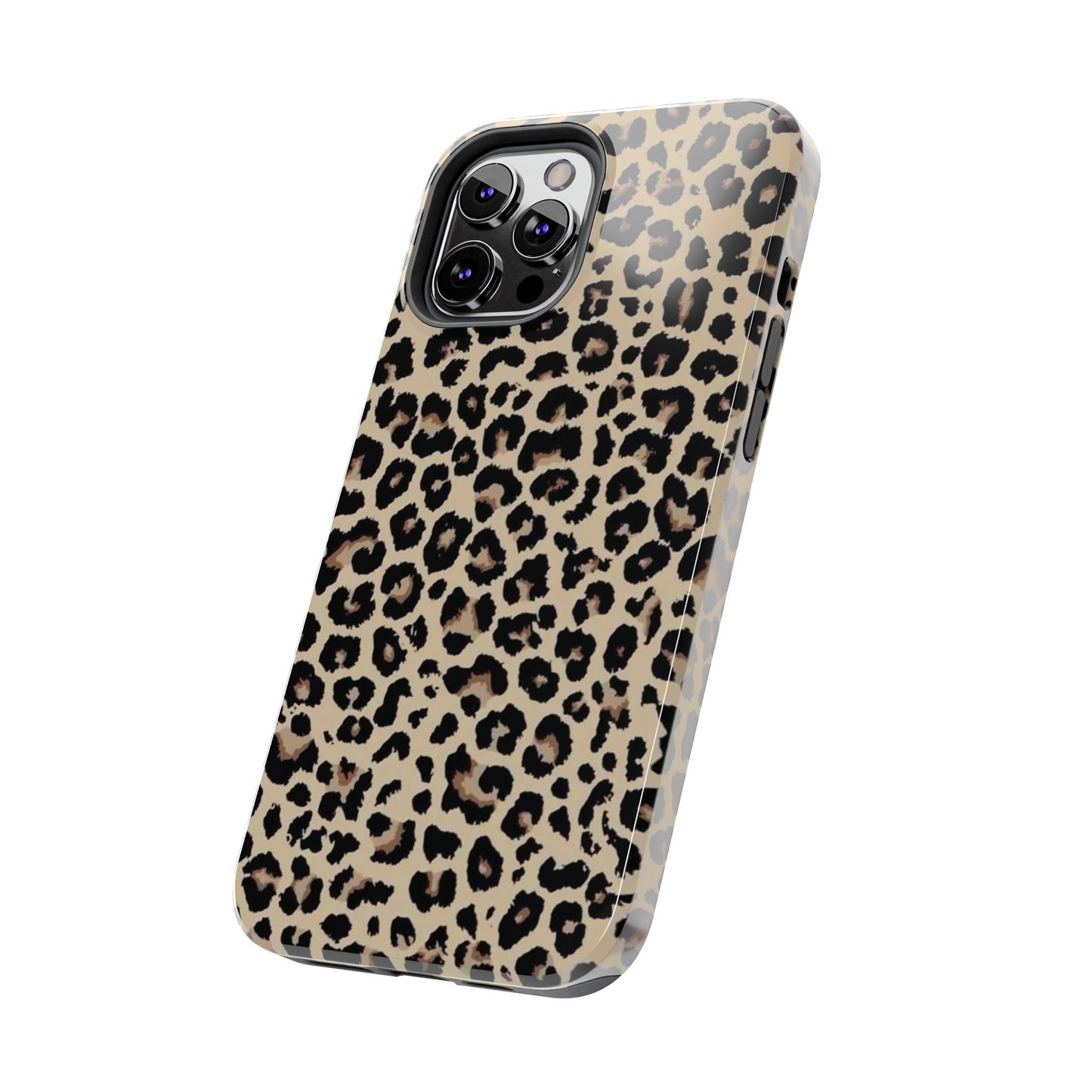 Leopard Print Tough Phone Case — Durable Protective iPhone Cover