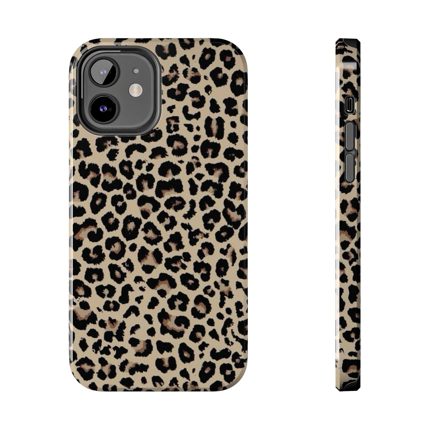 Leopard Print Tough Phone Case — Durable Protective iPhone Cover