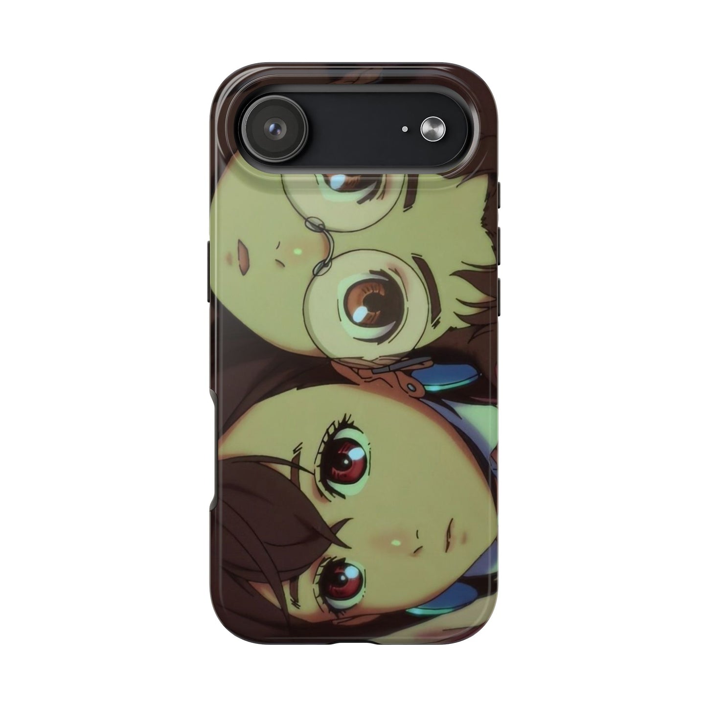 Anime Duo Tough Phone Case — Cute Chibi Sisters Protective Cover