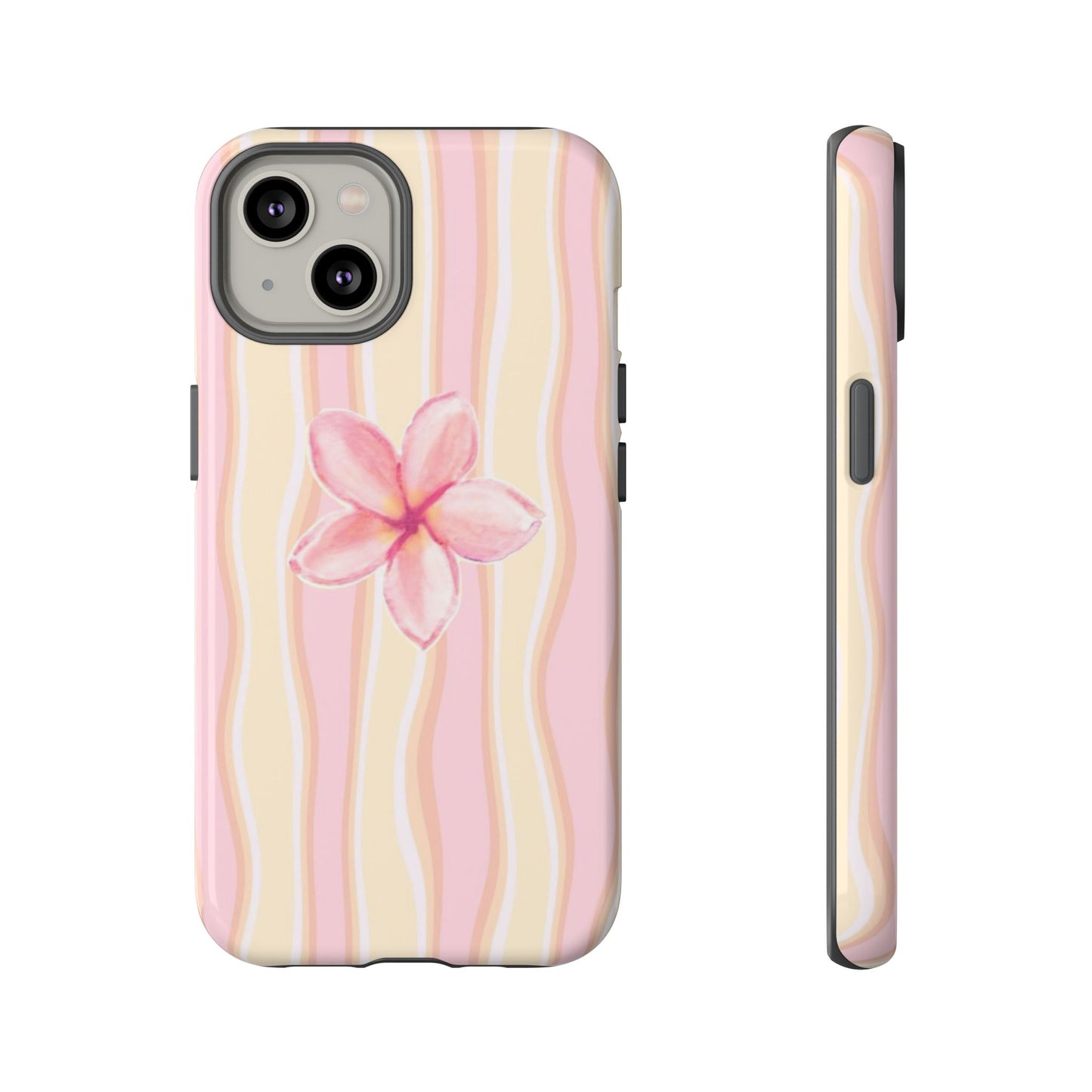 Pink Plumeria Phone Case - Tropical Floral Tough Phone Case