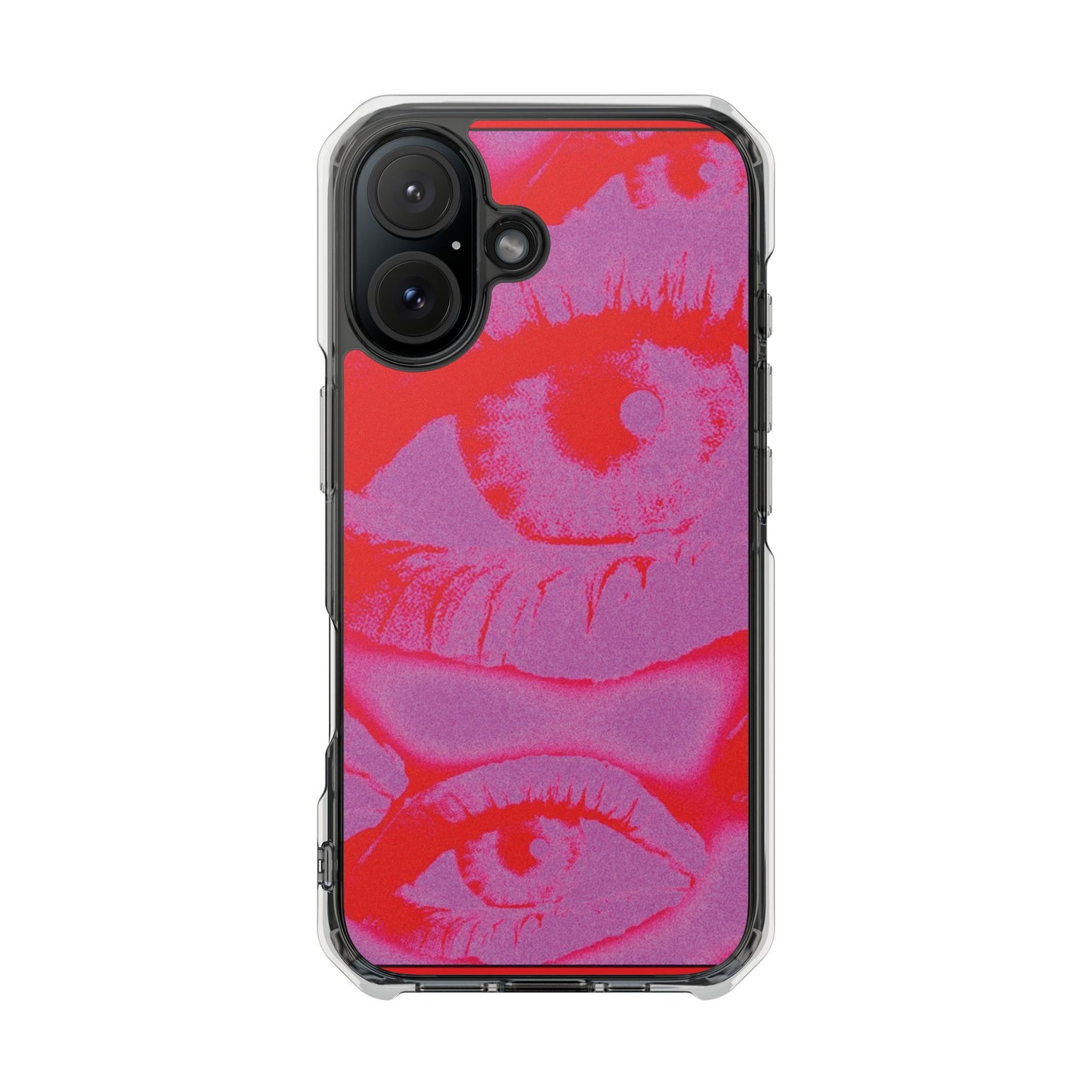 Phone Case — Pop Art Red Eyes Magnetic Clear Impact Case
