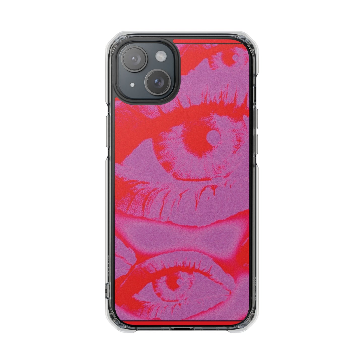 Phone Case — Pop Art Red Eyes Magnetic Clear Impact Case