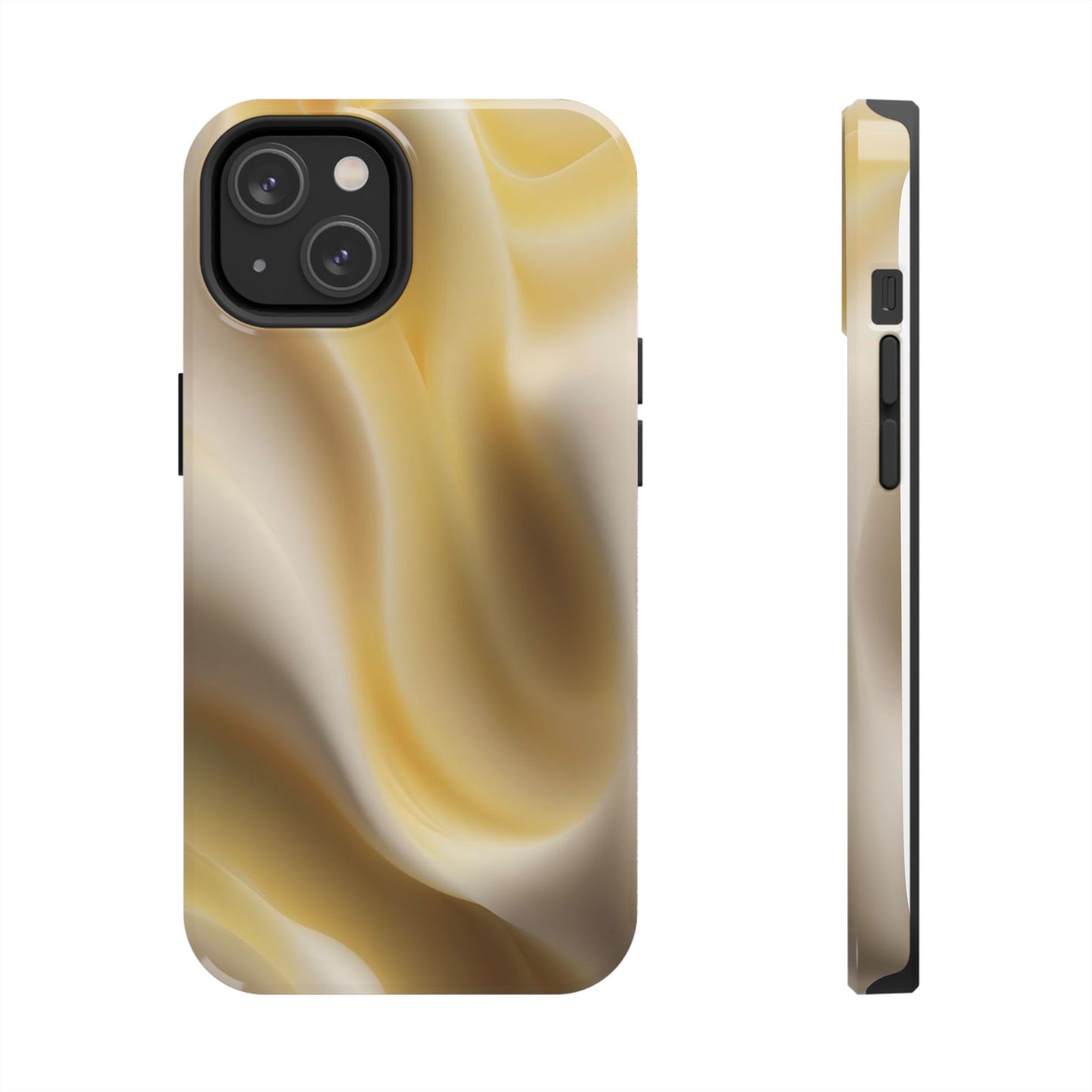 Gold Marble Tough Phone Case — Protective iPhone Case with Elegant Swirl Design