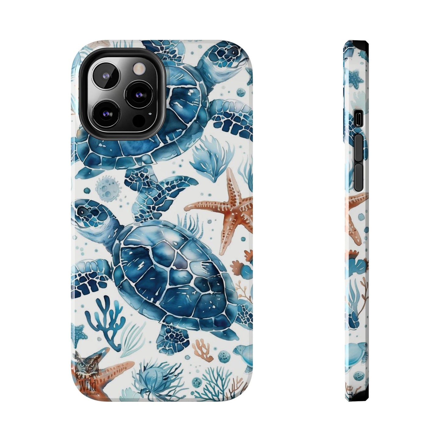 Sea Turtle Tough Phone Case — Blue Ocean Marine Life Protective Cover