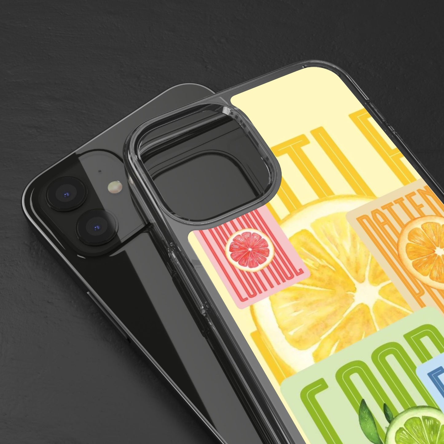 Clear Phone Case — Citrus Fruit Typography "Good Faith" Design