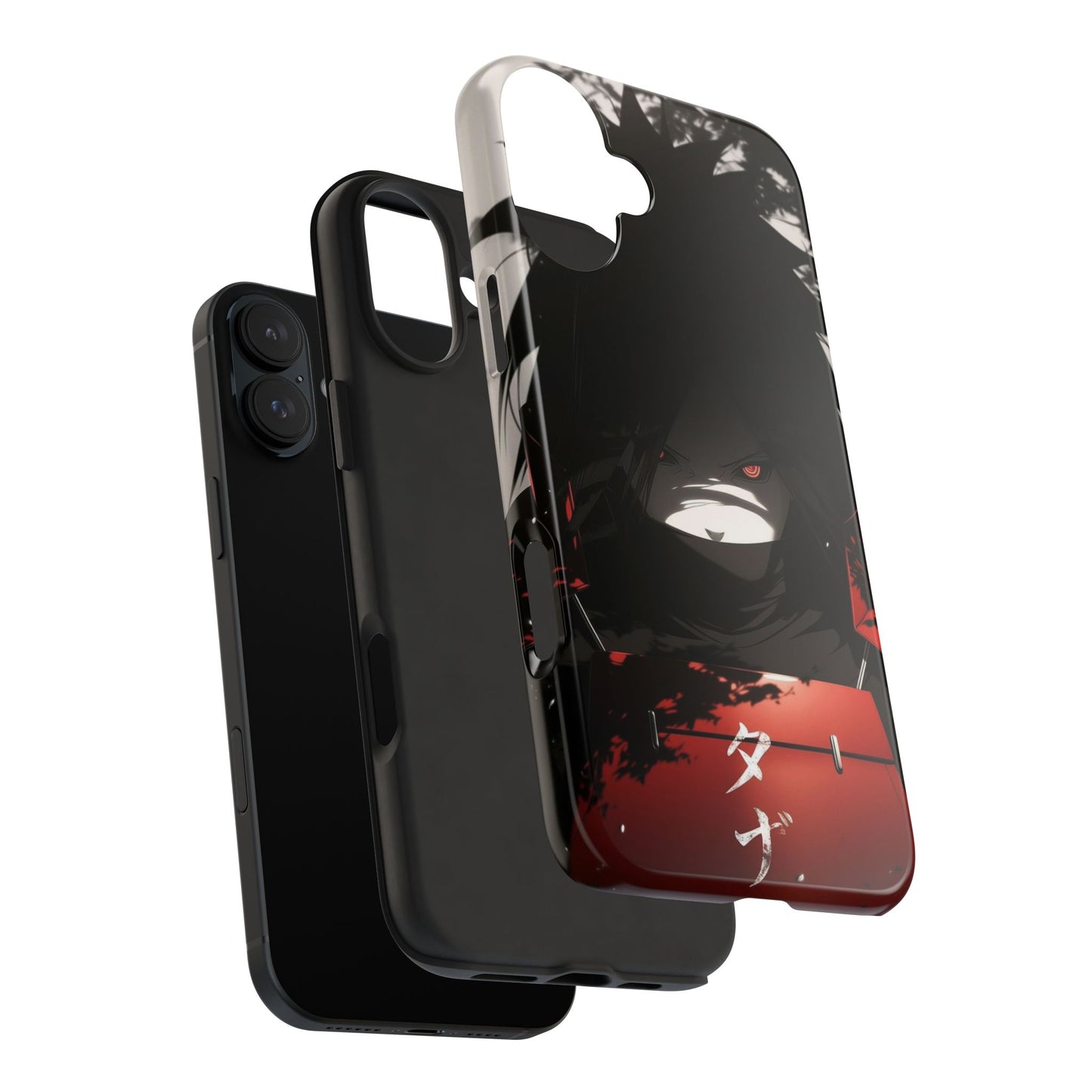 Anime Dark Ninja Phone Case — Red Eye Silhouette Tough Phone Case