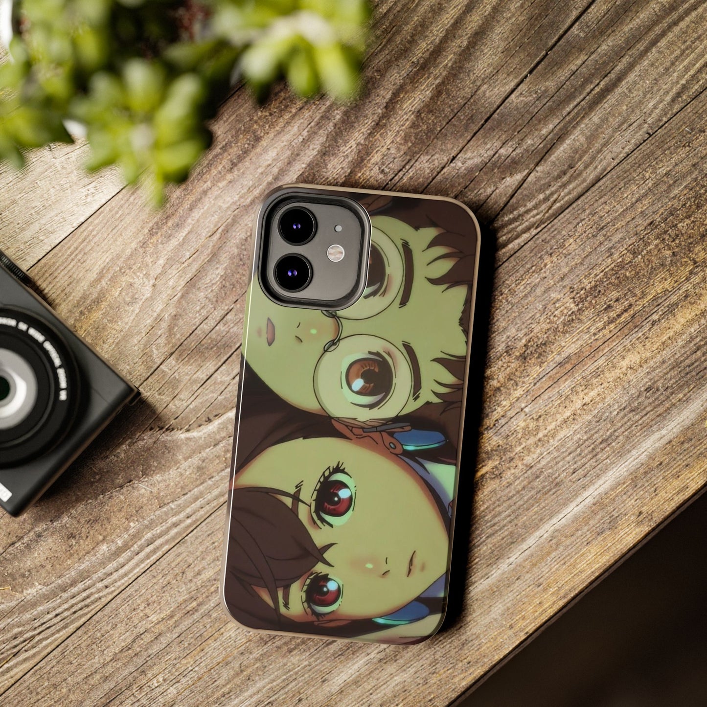 Anime Duo Tough Phone Case — Cute Chibi Sisters Protective Cover