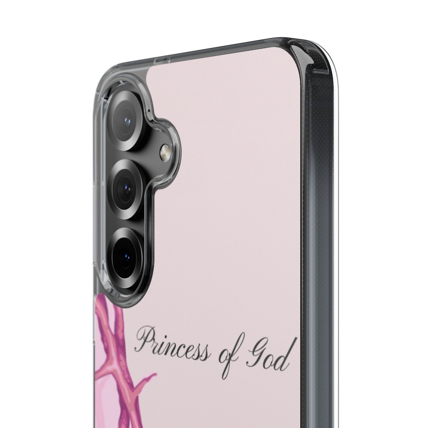 Phone Case — "Princess of God" Pink Crown of Thorns Clear Impact-Resistant Case