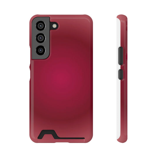Slim Card-Holder Phone Case — Magnetic Red Wallet Cover