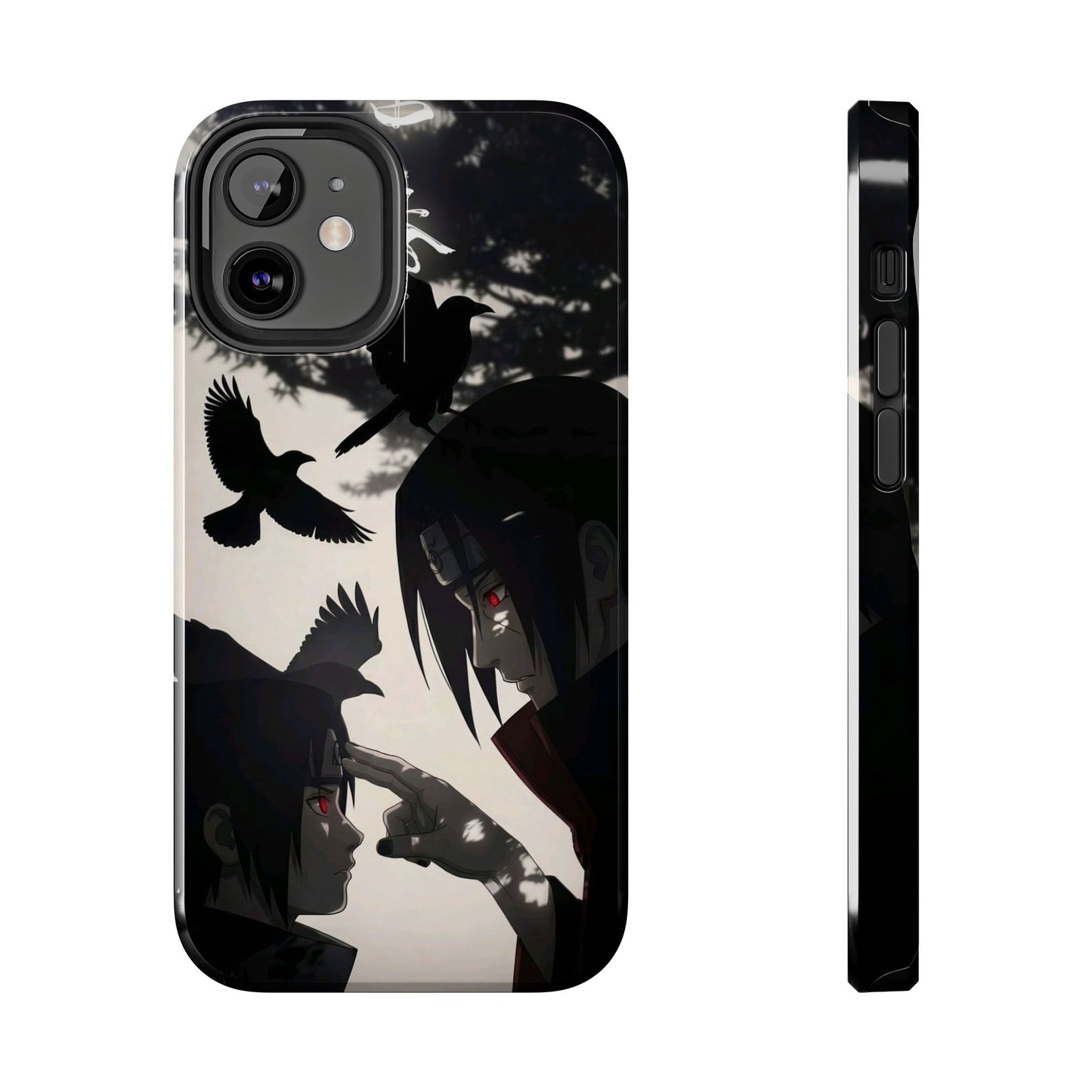 Anime Raven Silhouette Phone Case — Dark Red Eye Tough Protective Case
