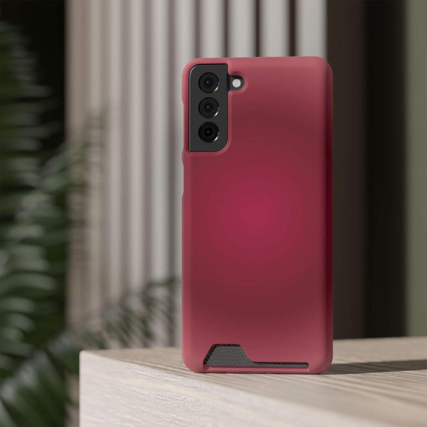 Slim Card-Holder Phone Case — Magnetic Red Wallet Cover