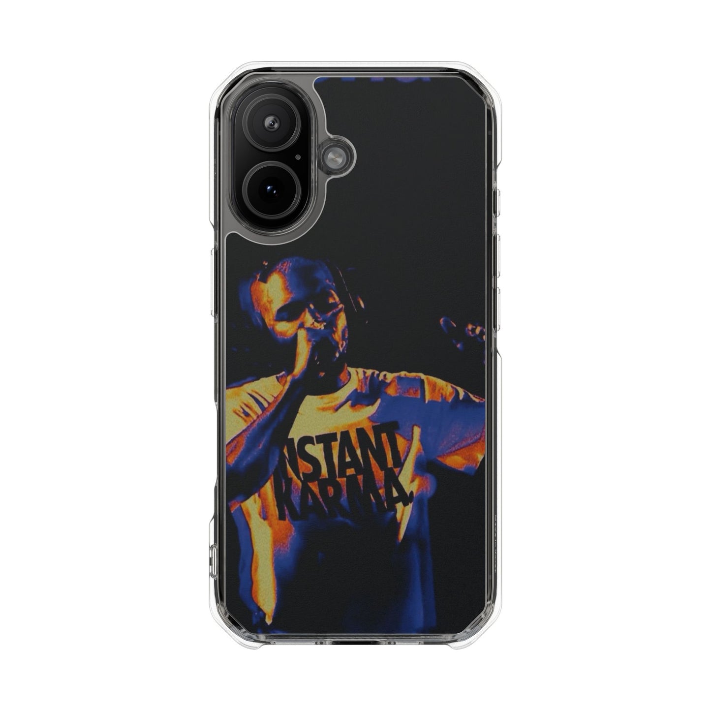 Clear Magnetic Phone Case — Live Concert Microphone Design
