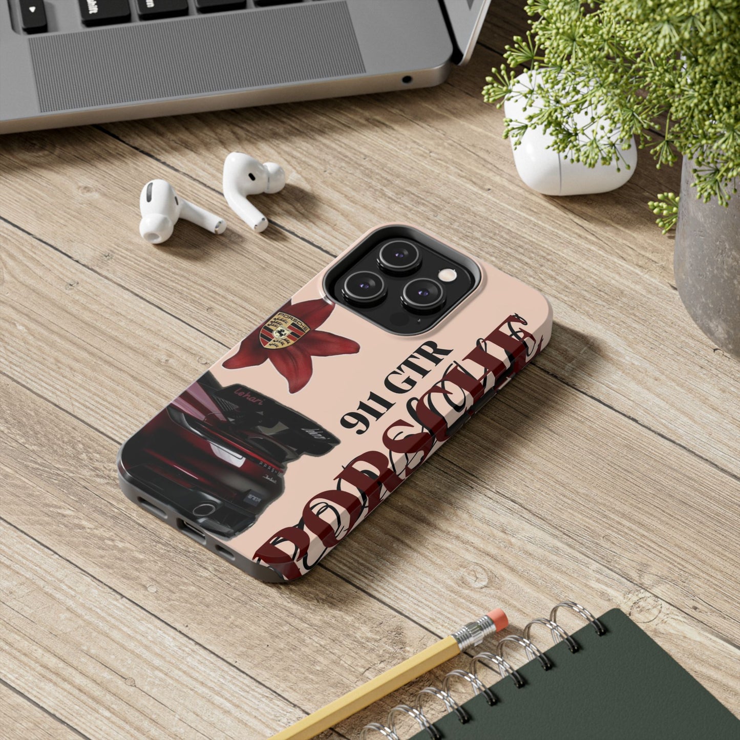 Porsche 911 GT-R Red Orchid Tough Phone Case — Sports Car Protective Cover