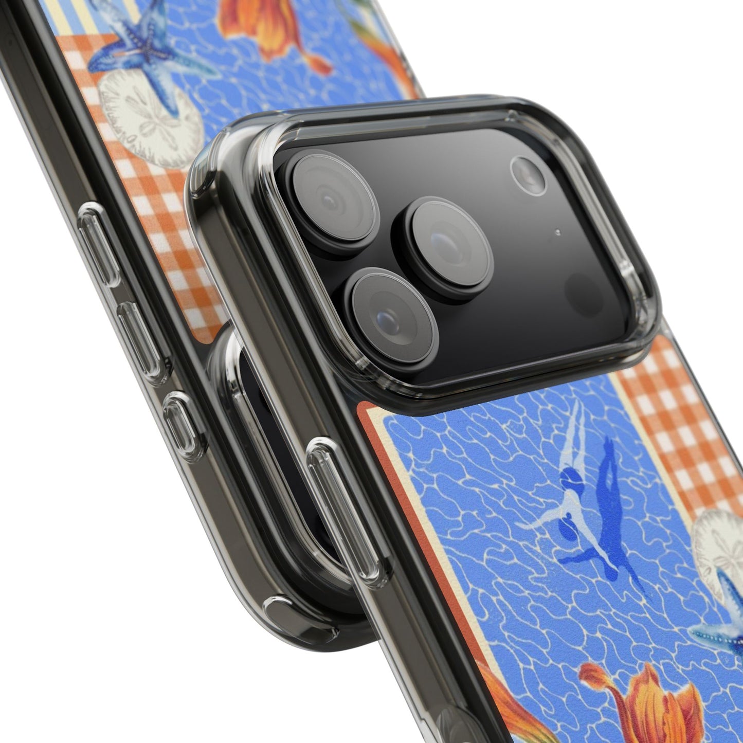 Floral Patchwork Clear Impact-Resistant Phone Case