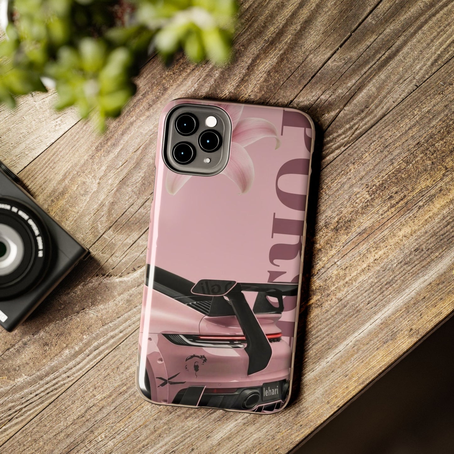Pink Racing Car Tough Phone Case — 'Queen' Sportback Design