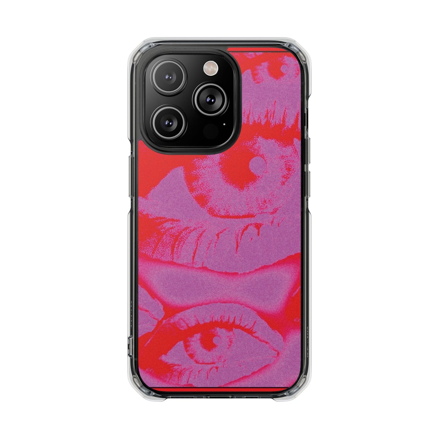 Phone Case — Pop Art Red Eyes Magnetic Clear Impact Case