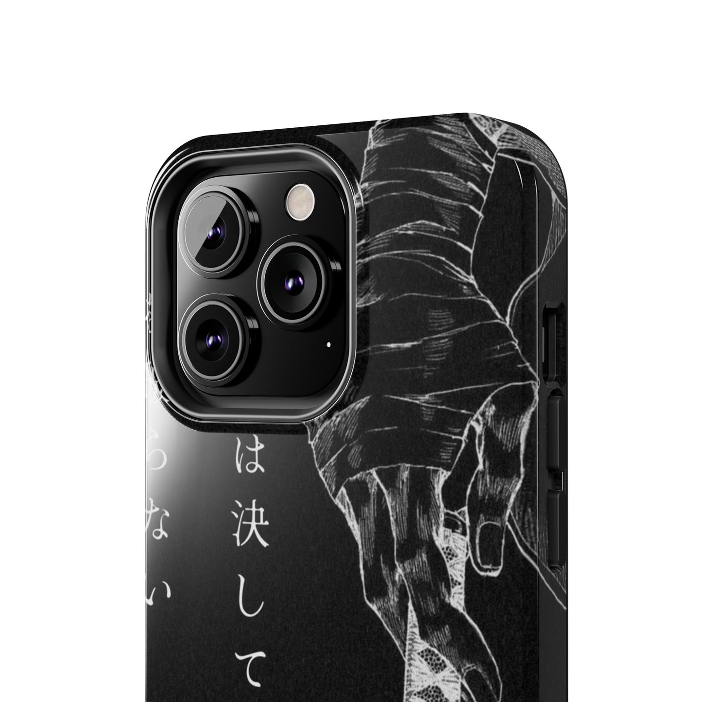 Samurai Vow Tough Phone Case — Black Katana Design with Japanese Text